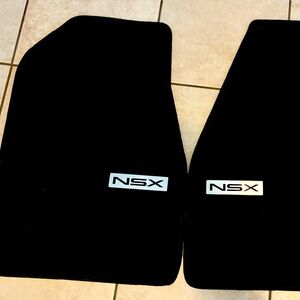 Acura NSX Sports Car Black Silver Plated NSX Floor Mats~New NSX ACURA 1991-2005